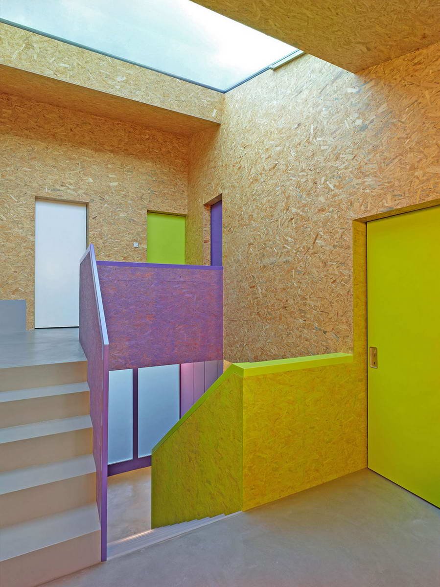 ОСП крашеная в интерьере