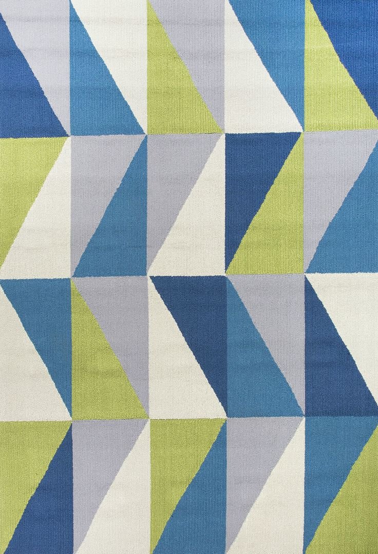 Ковер зеленый с желтым геометрия