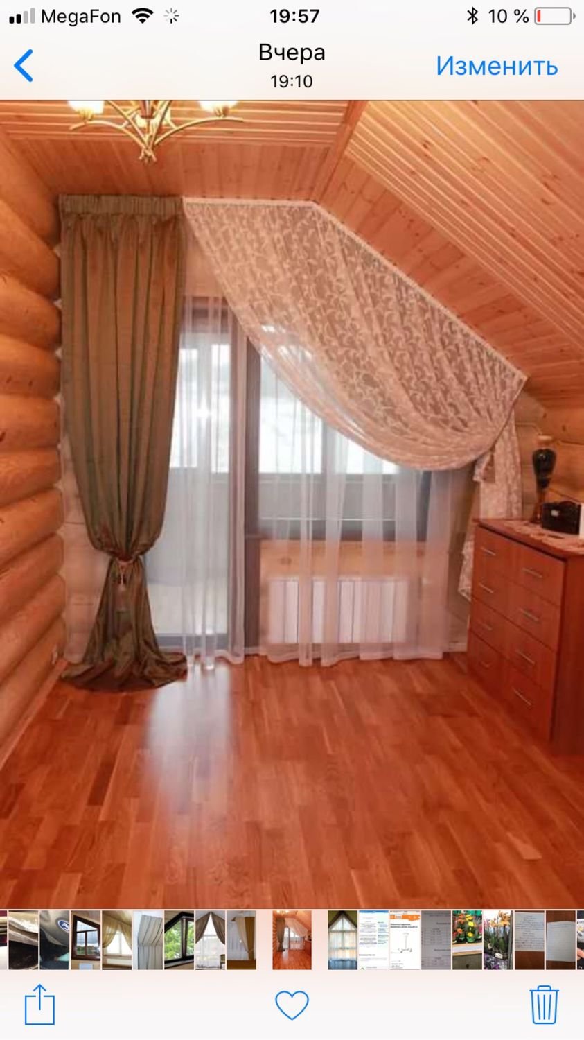 Занавески на мансарде