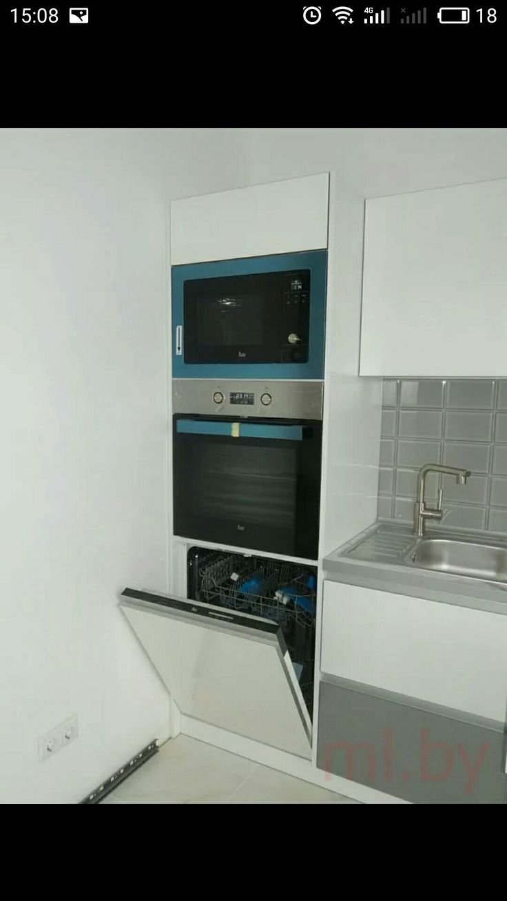 Посудомойка и духовой шкаф в одном пенале