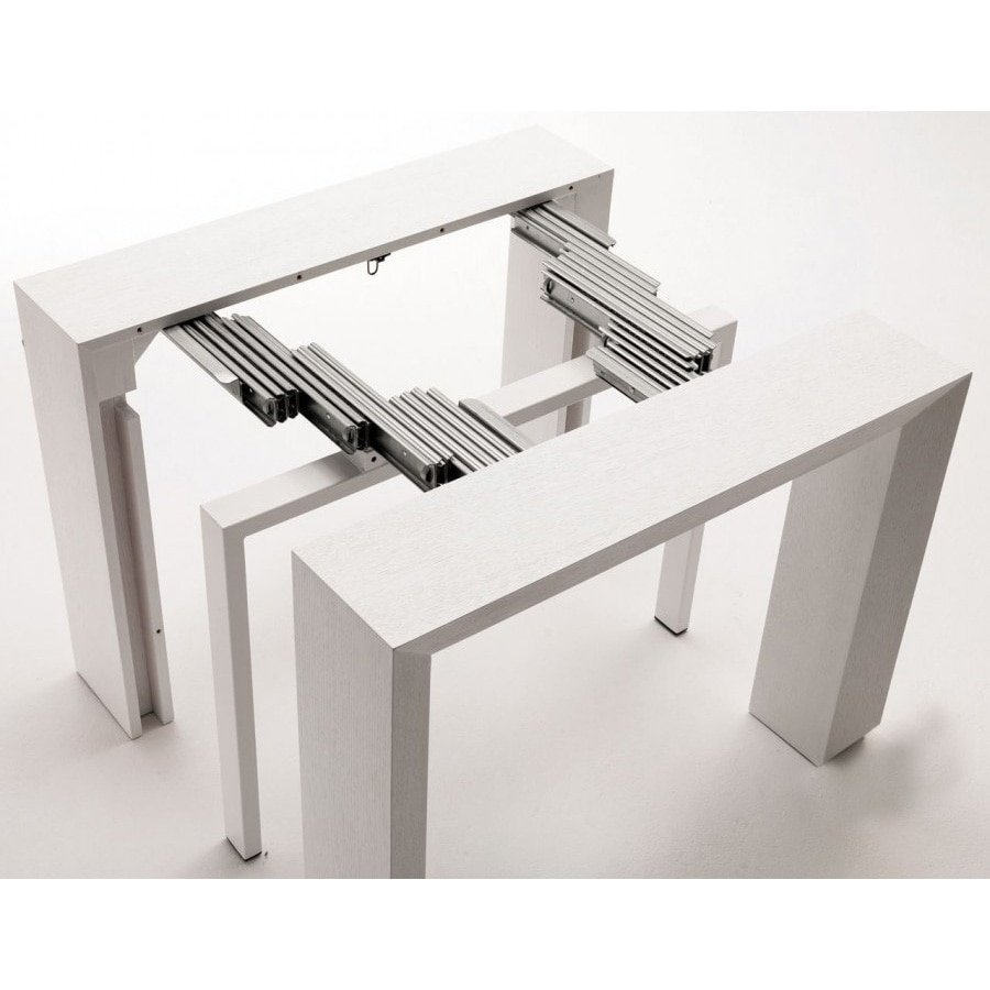 Стол консоль-трансформер b2316p белый лак глянец