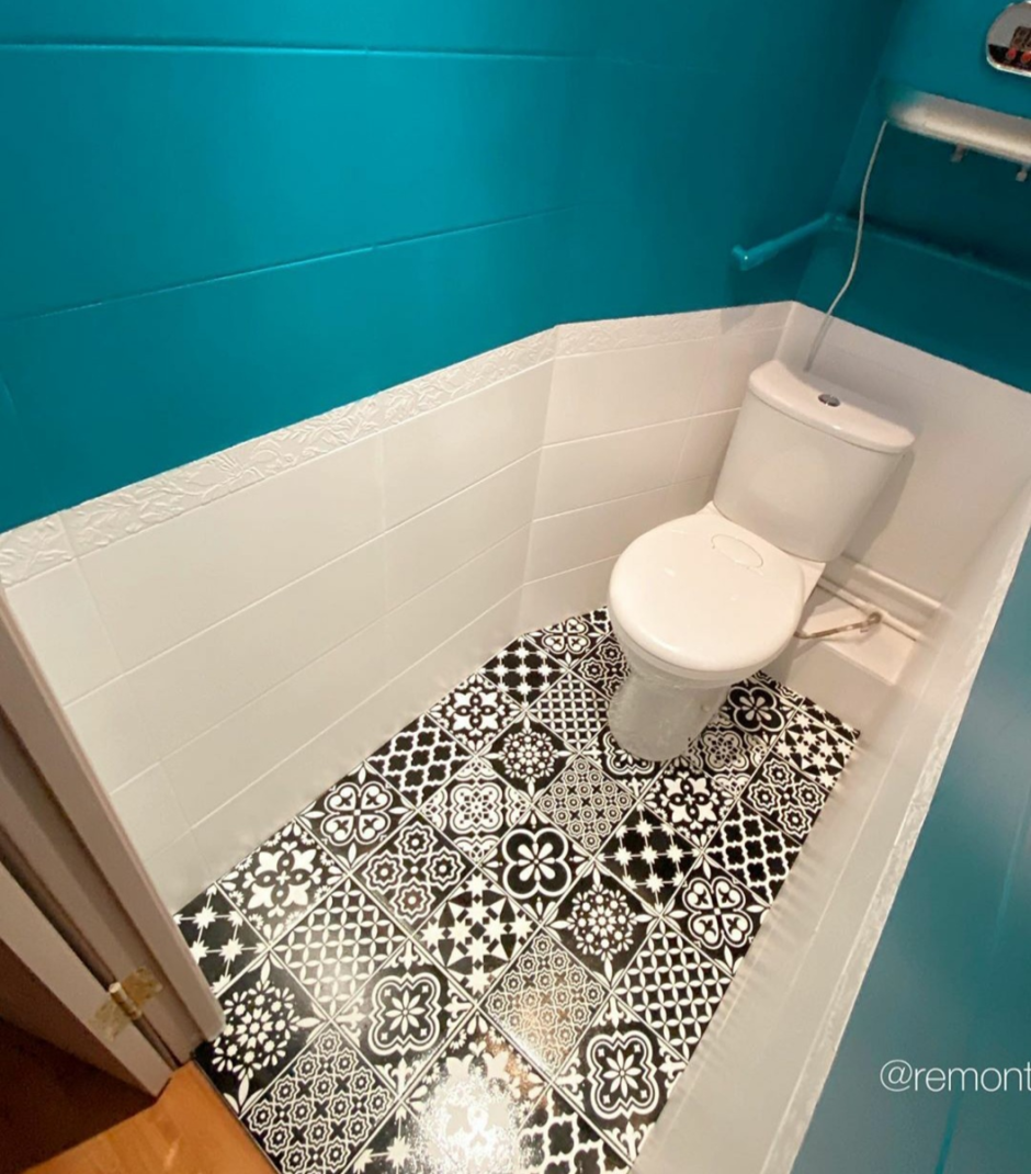 Покрасить плитку в ванной