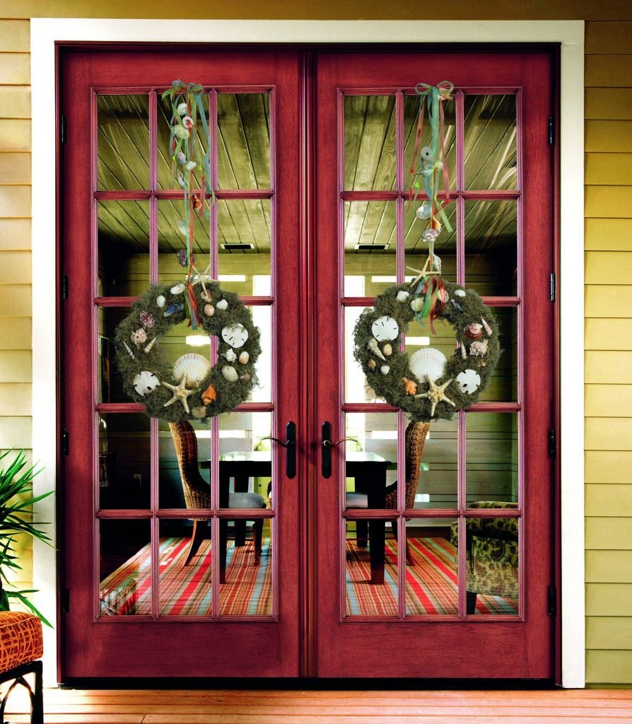 Новогодний декор межкомнатных дверей