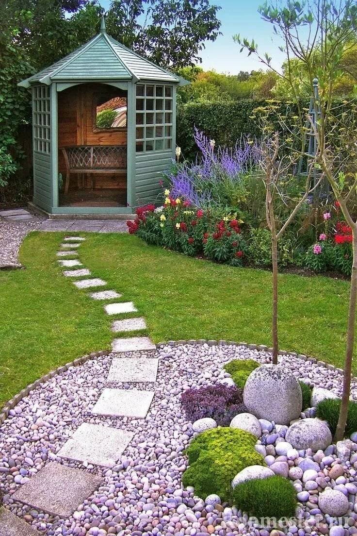 Мозайка из гальки садовые дорожки