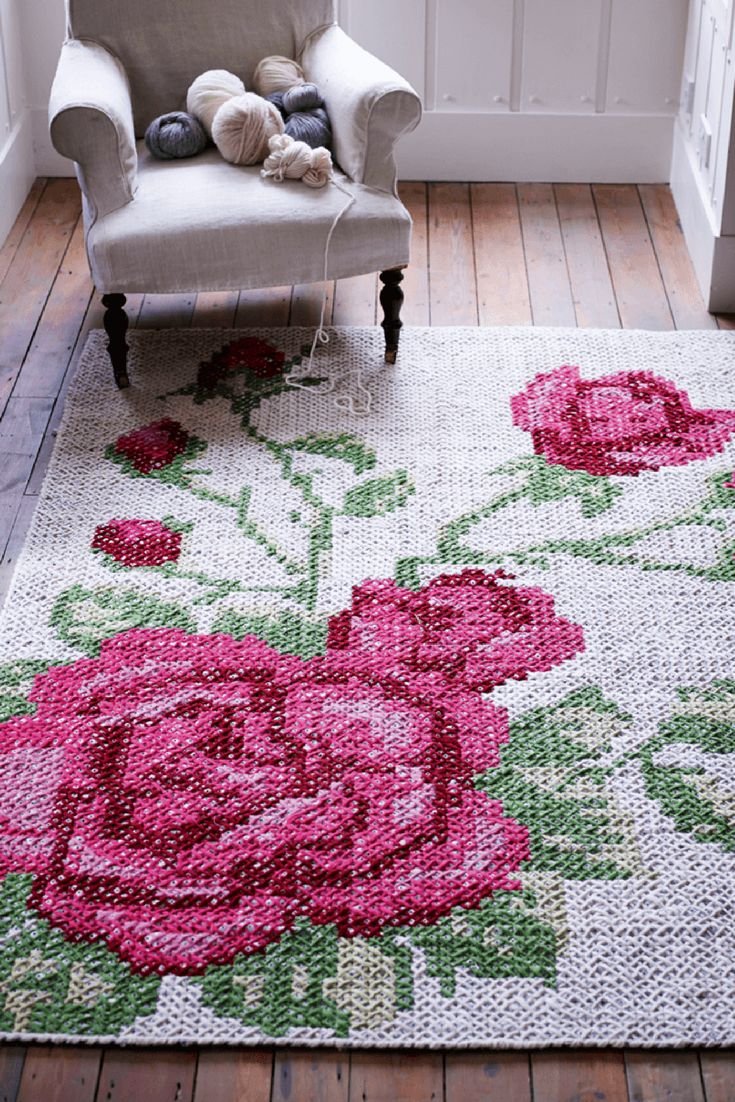 Вышитые крестиком ковры