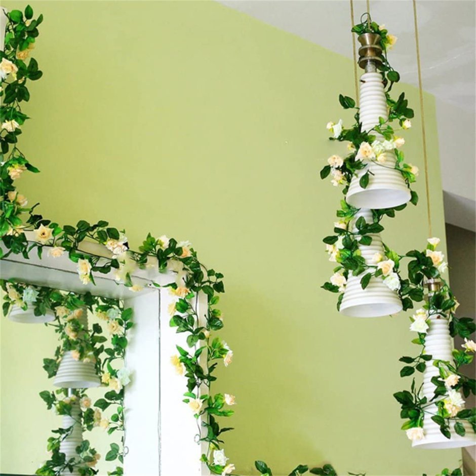 Лиана белая Глициния искусственная