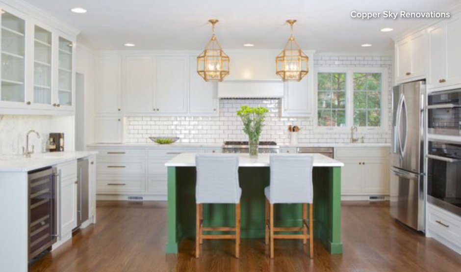 Ламинат под мятную кухню