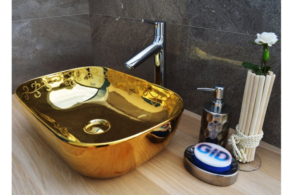 Раковина gid nc424 Золотая