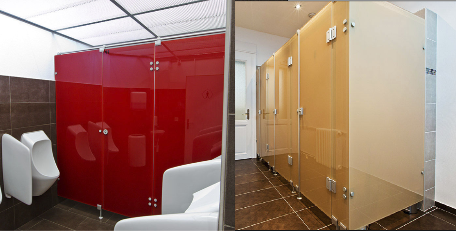 Стеклянные сантехнические перегородки