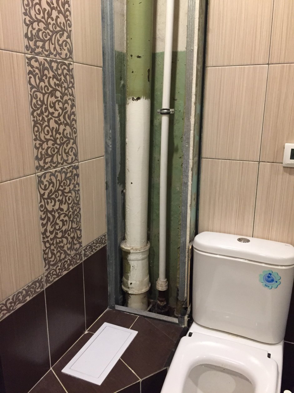 Короб для труб в туалете