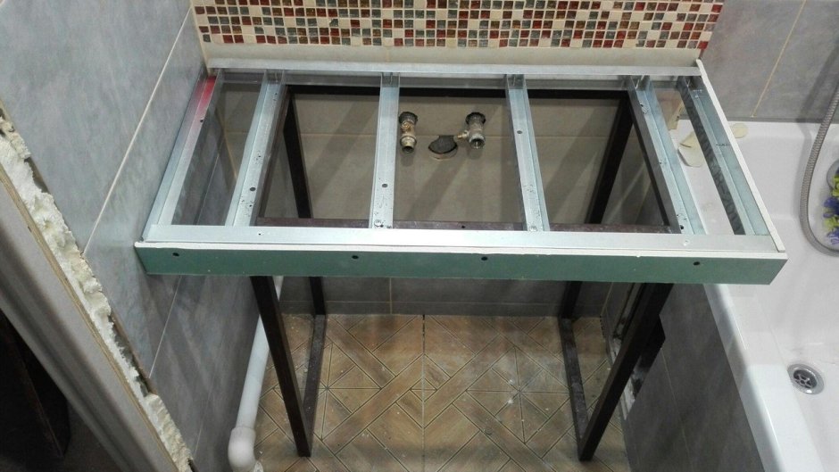 Металлический каркас под раковину