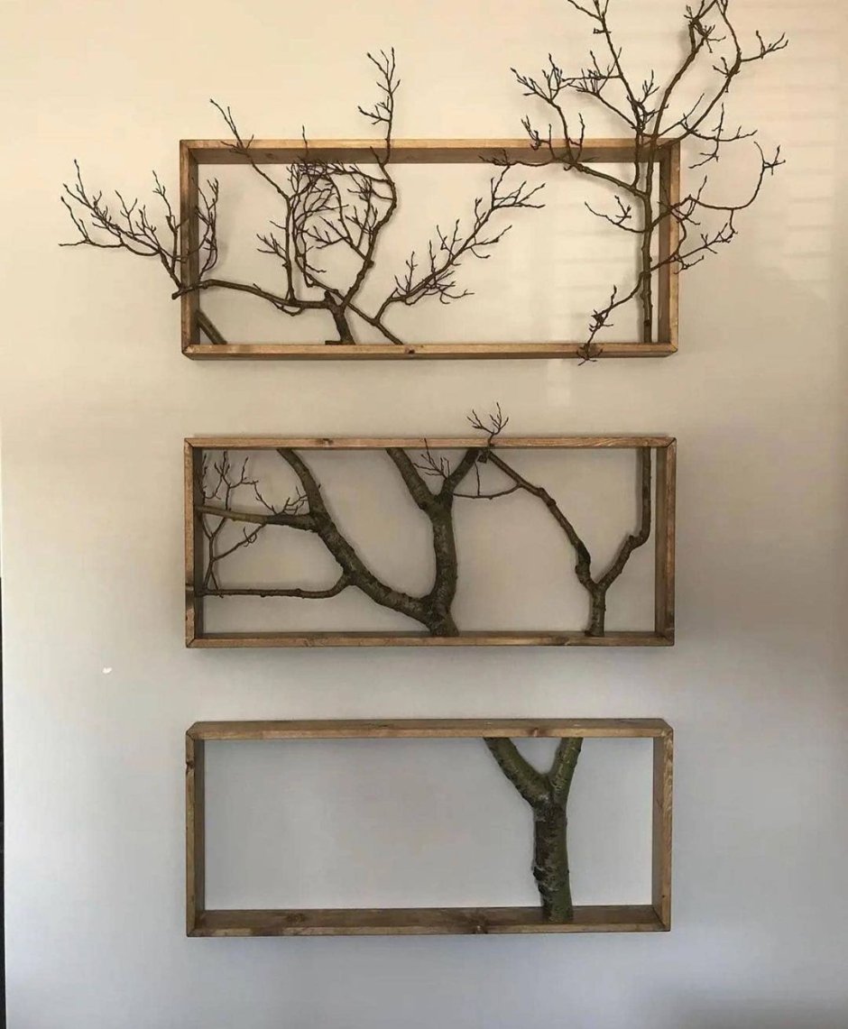 Панно из веток на стену