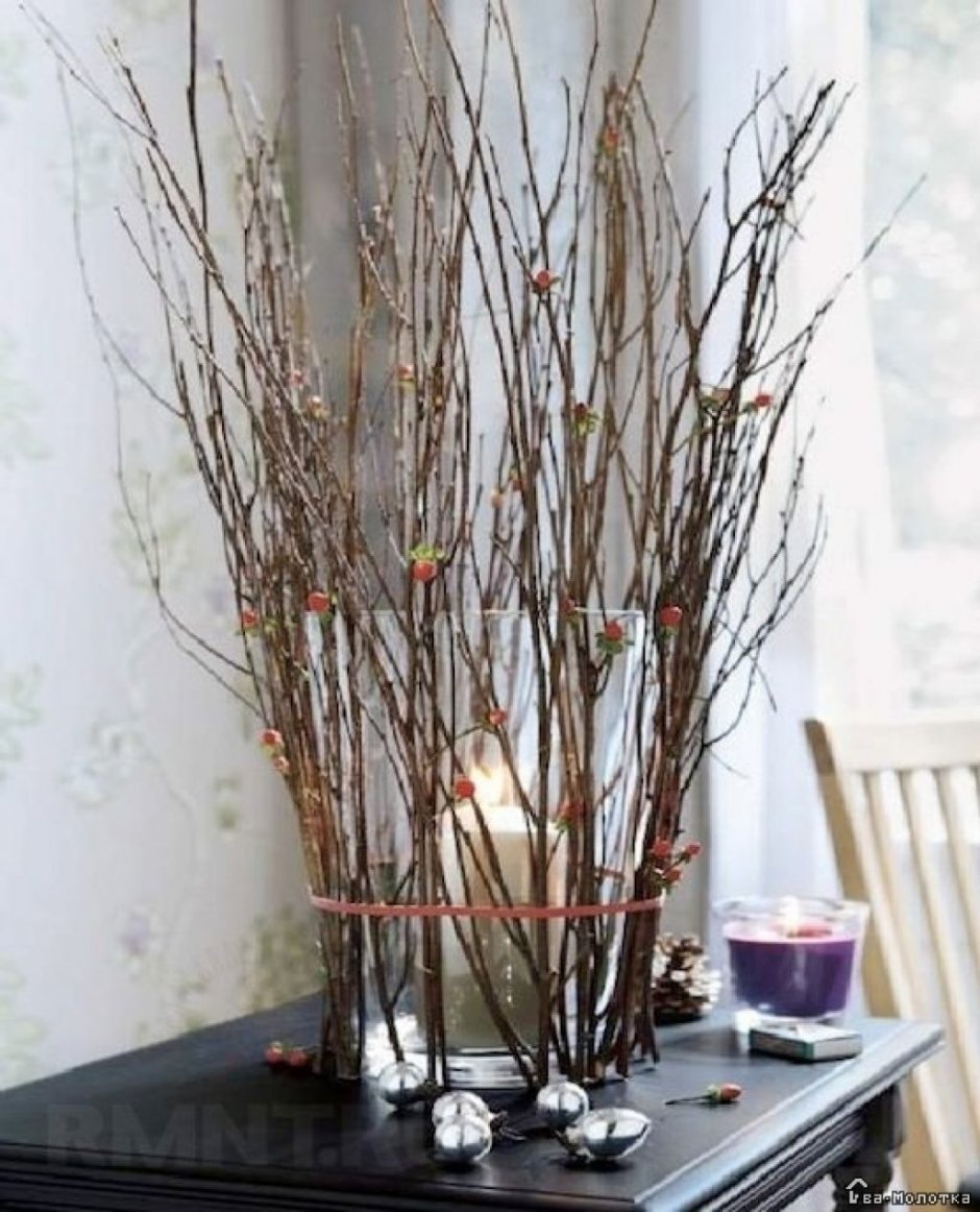 Композиции из веток деревьев