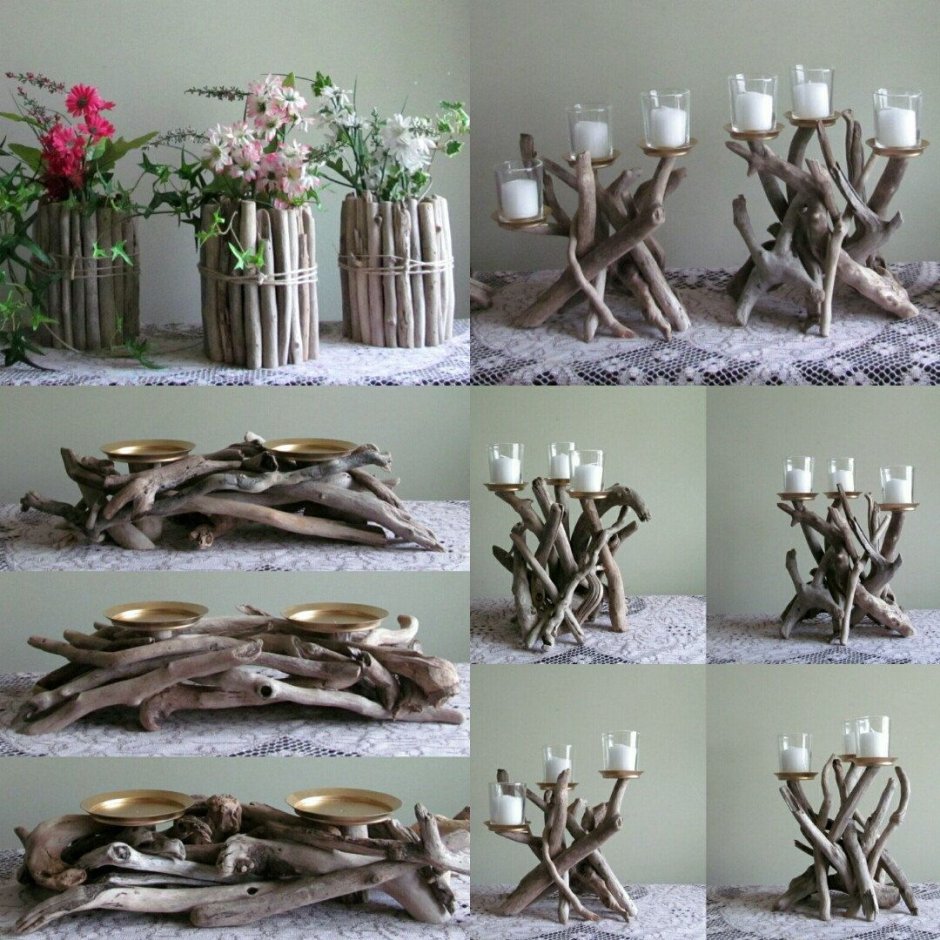 Кашпо из веток деревьев своими руками