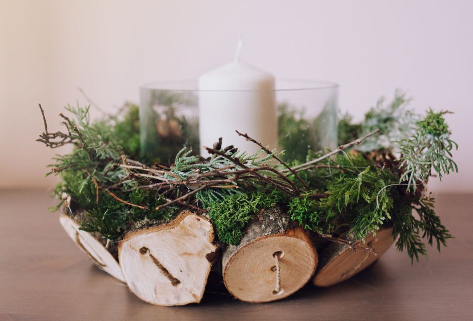 Новогодний декор в эко стиле