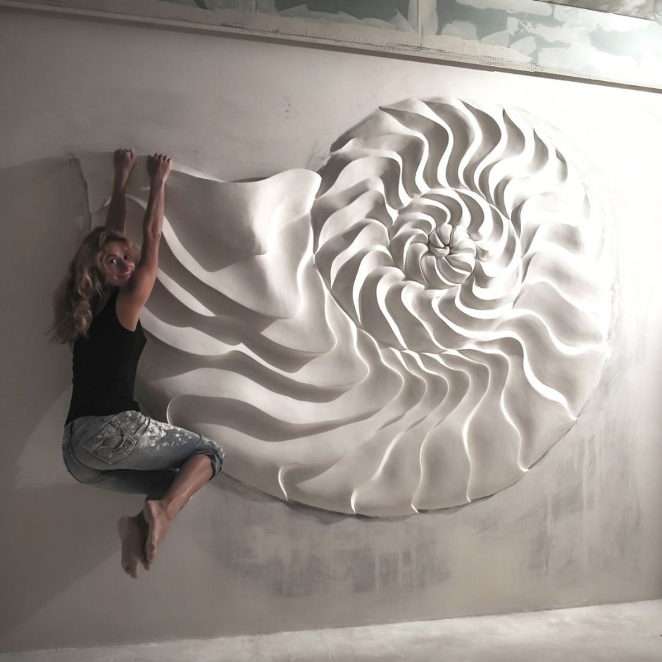 Декор стен с разводами