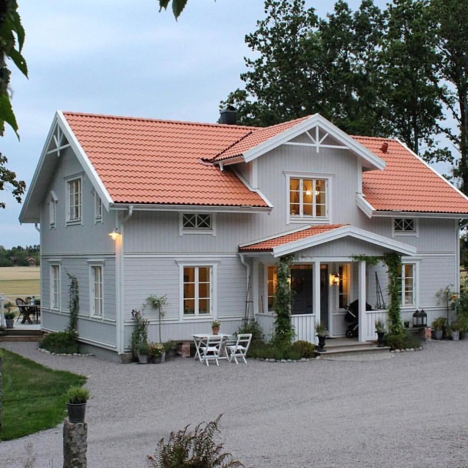 Фасад дома в скандинавском стиле