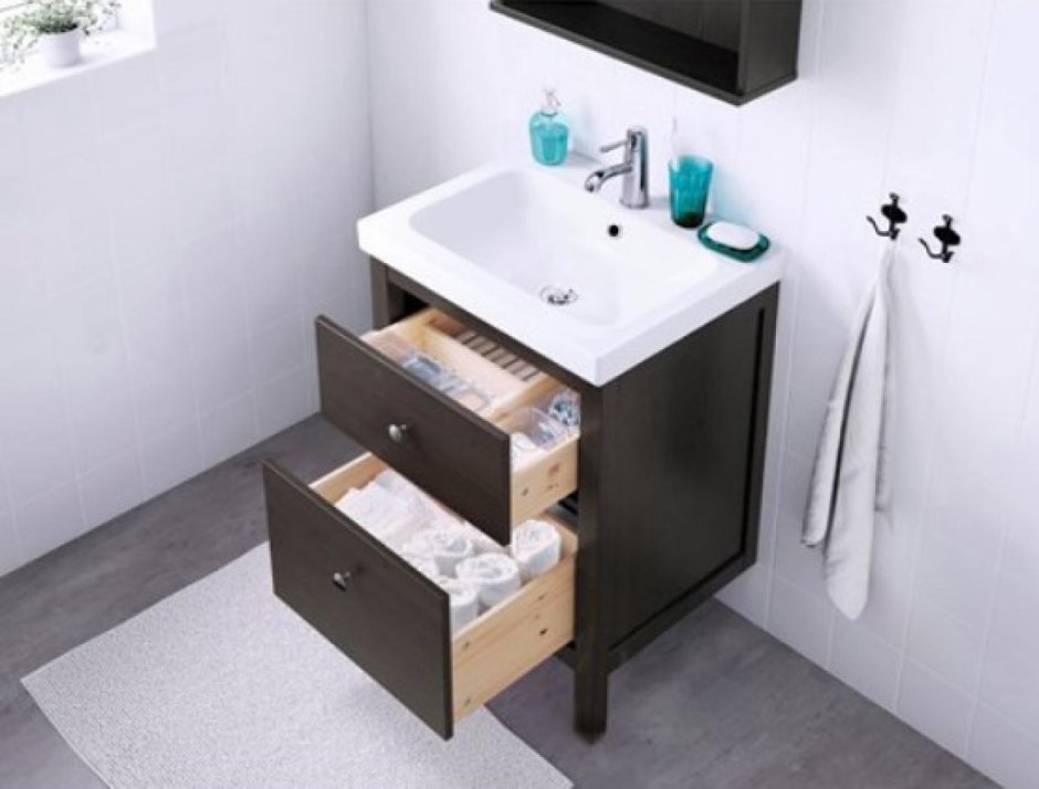 ХЕМНЭС / ОДЕНСВИК шкаф для раковины с 2 ящиками производитель