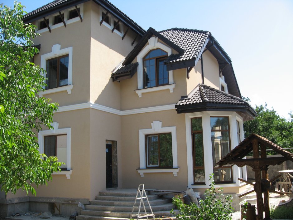 Красивая штукатурка фасада
