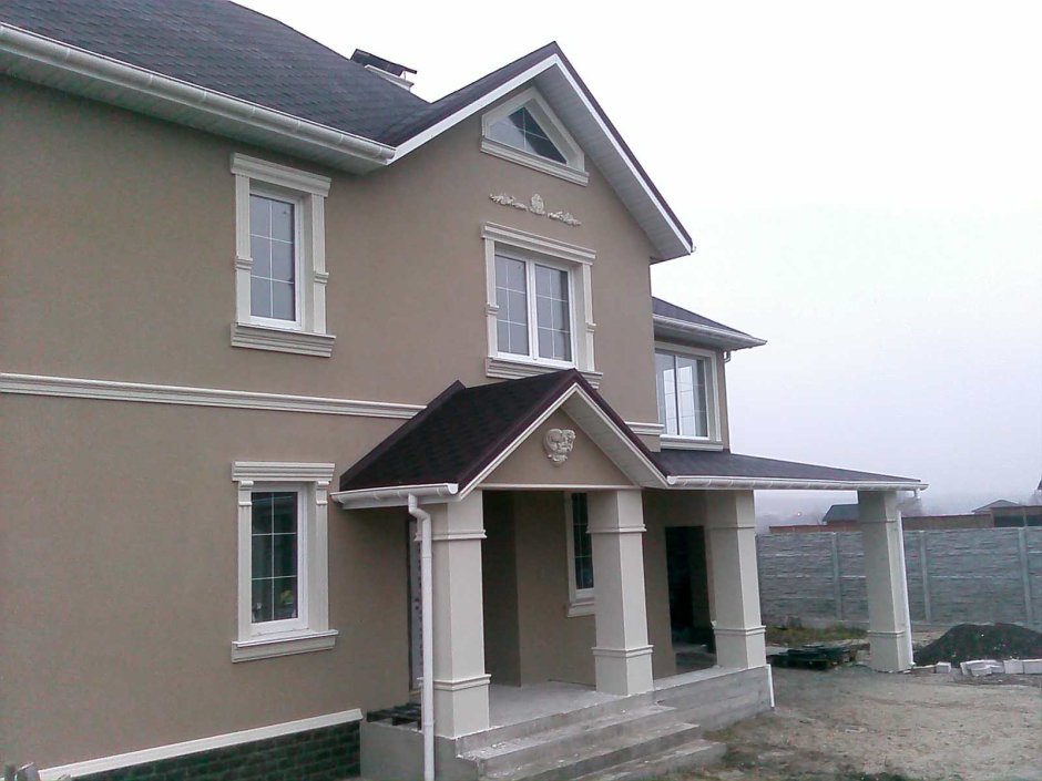 Фасады домов декоративной штукатуркой