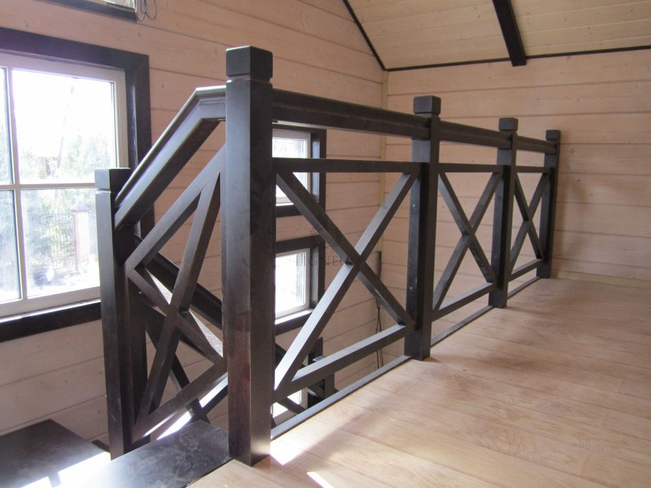 Перила для лестницы из дерева