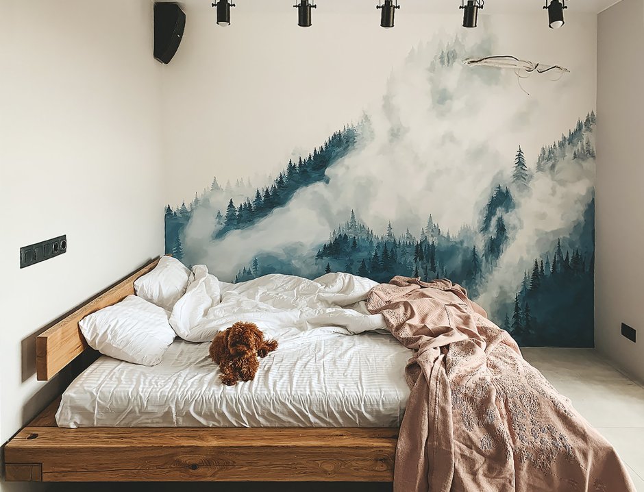 Роспись стен в спальне