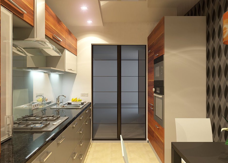 Газовый котёл на кухне в интерьере