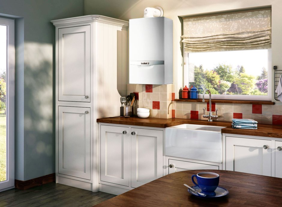 Газовая колонка в шкафу