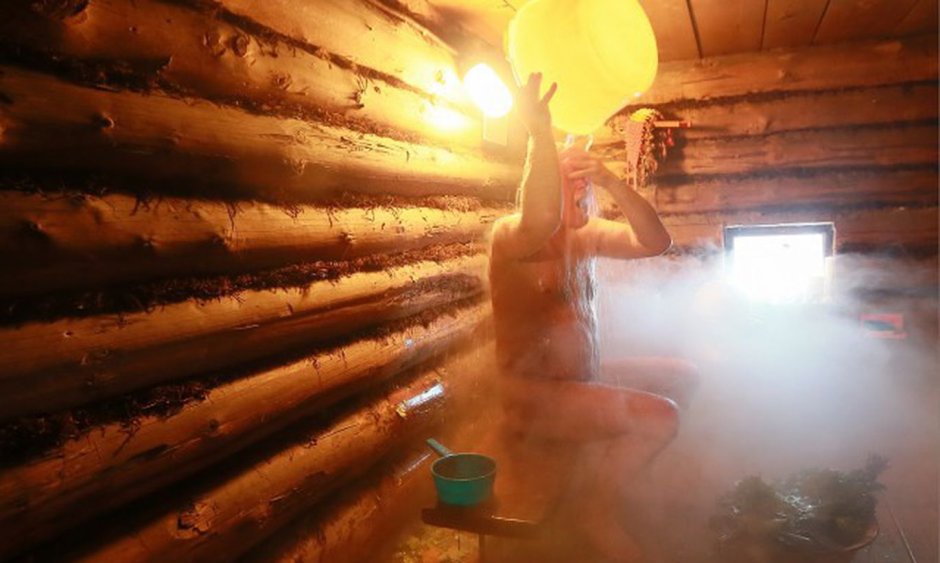 Русская баня с паром