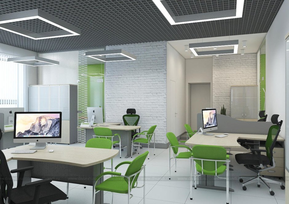 Современный офис интерьер