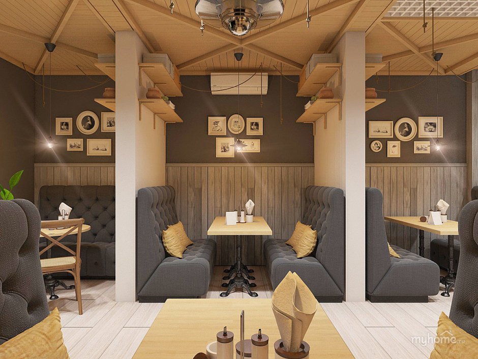 Проект интерьера кафе