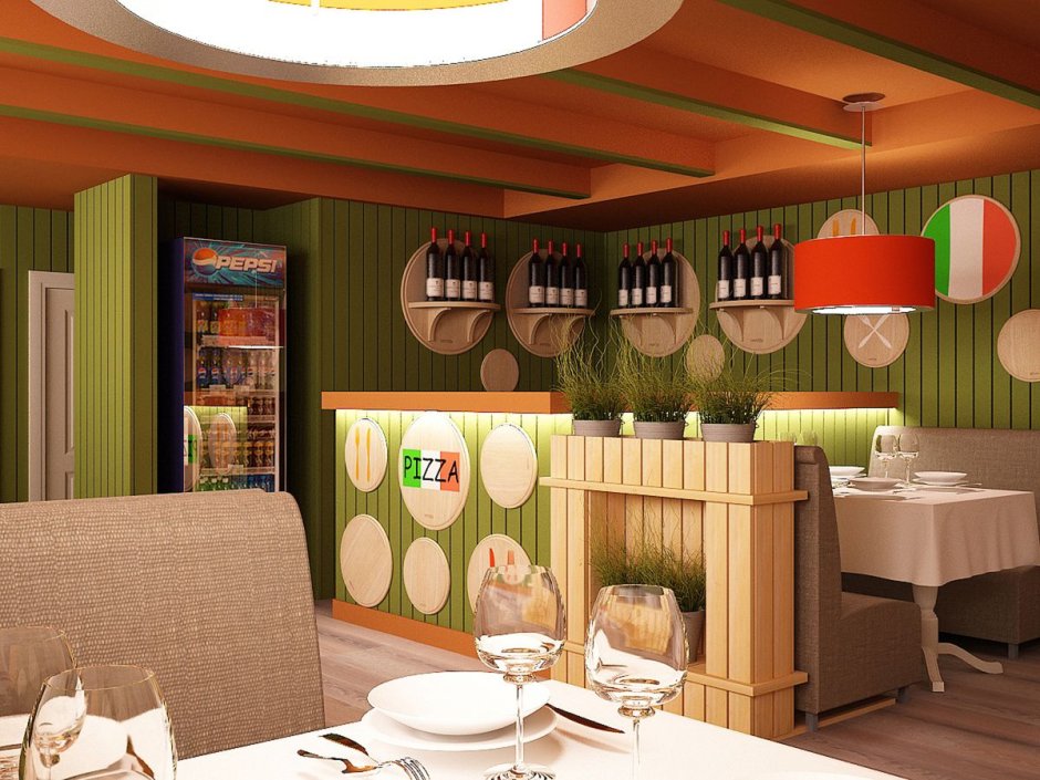 Современный интерьер кафе