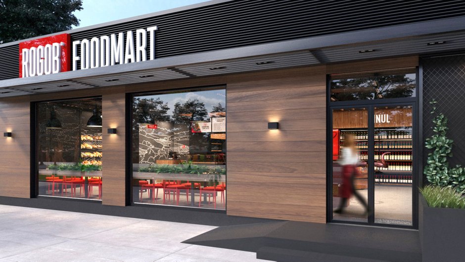 Фасад кафе в современном стиле