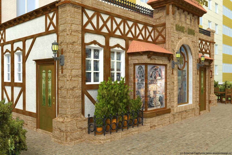 Европейское кафе фасад