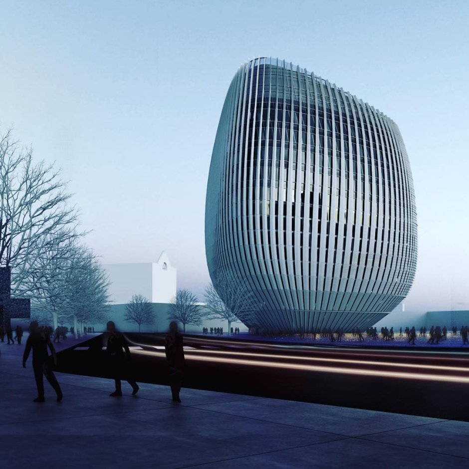 Здание в Минске интересной формы