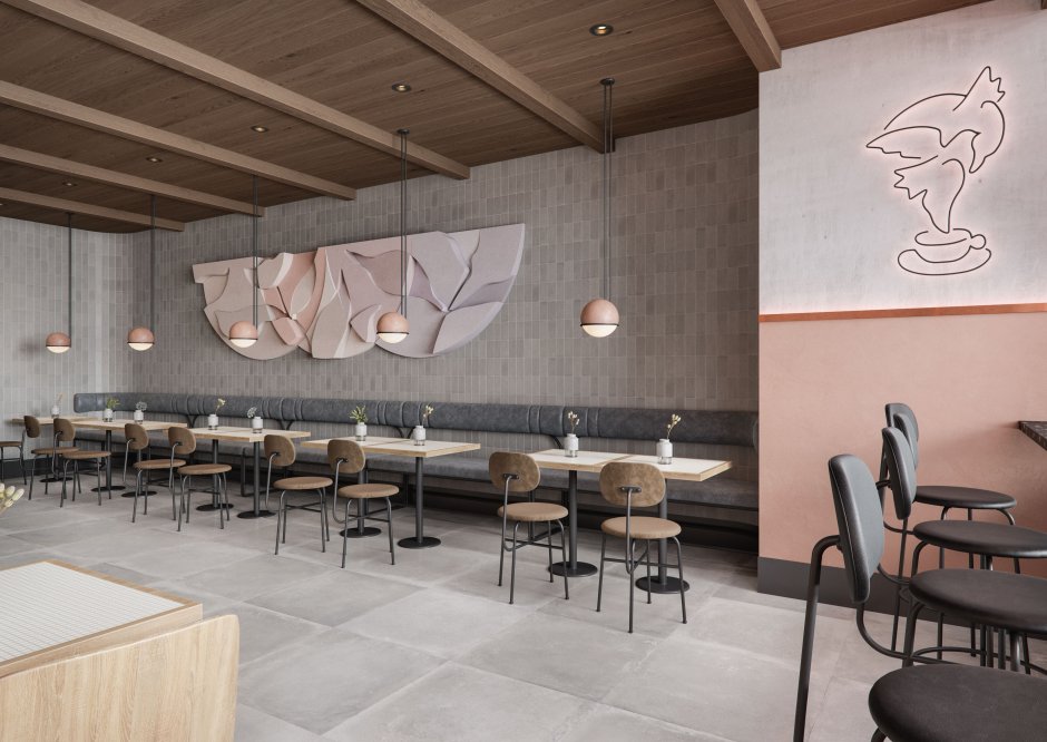 Ресторан интерьер мокап