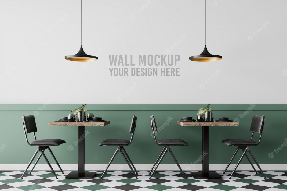 Стеклянный стол мокап