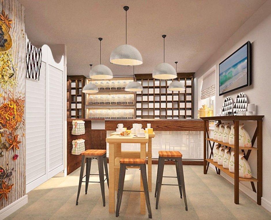 Интерьер чайного магазина