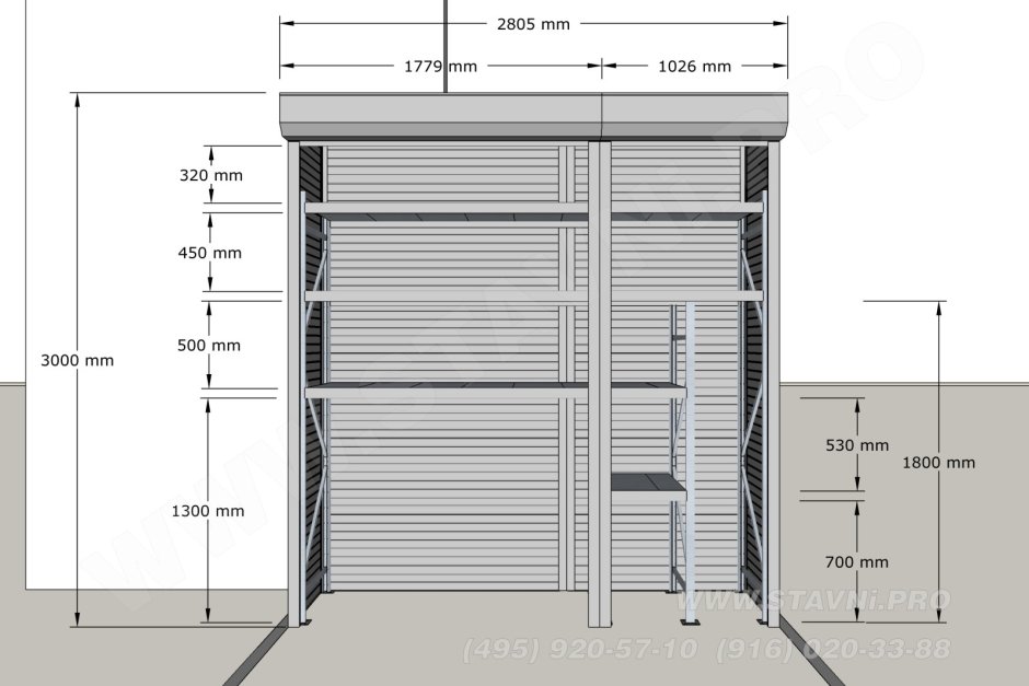 Роллетный шкаф чертежи