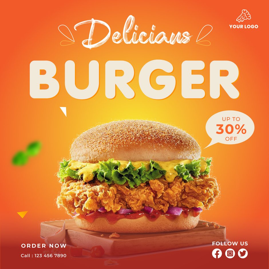 Рекламный Постер кафе