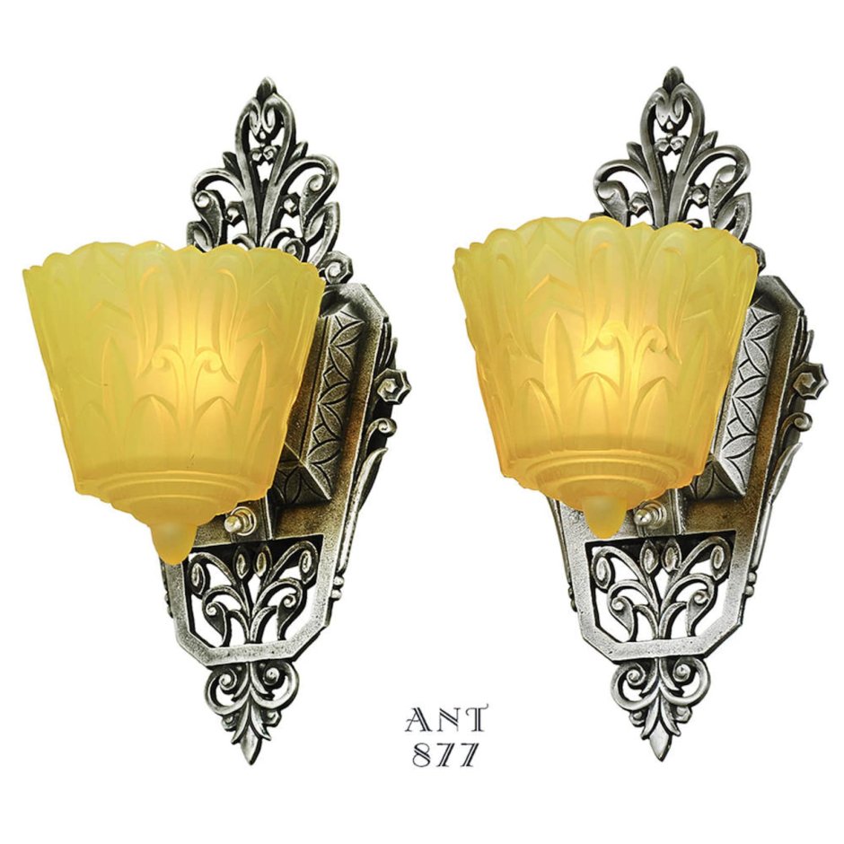 Бра арт деко бронза