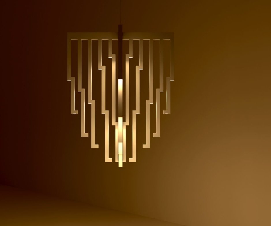 Люстра латунь ар деко