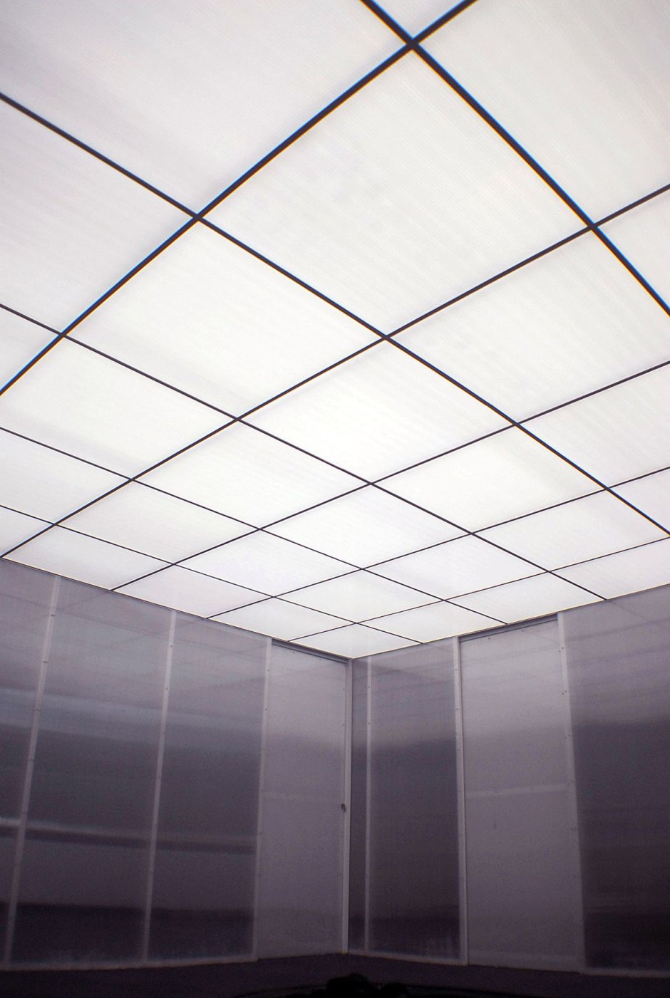 Потолок из поликарбоната с подсветкой