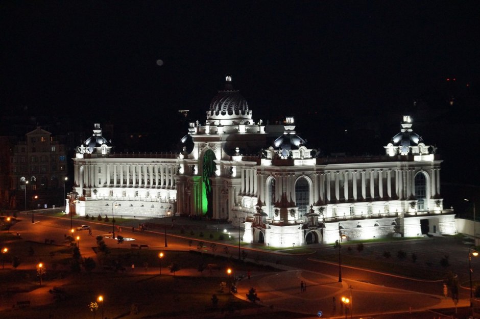 Ночная Казань дворец земледельцев