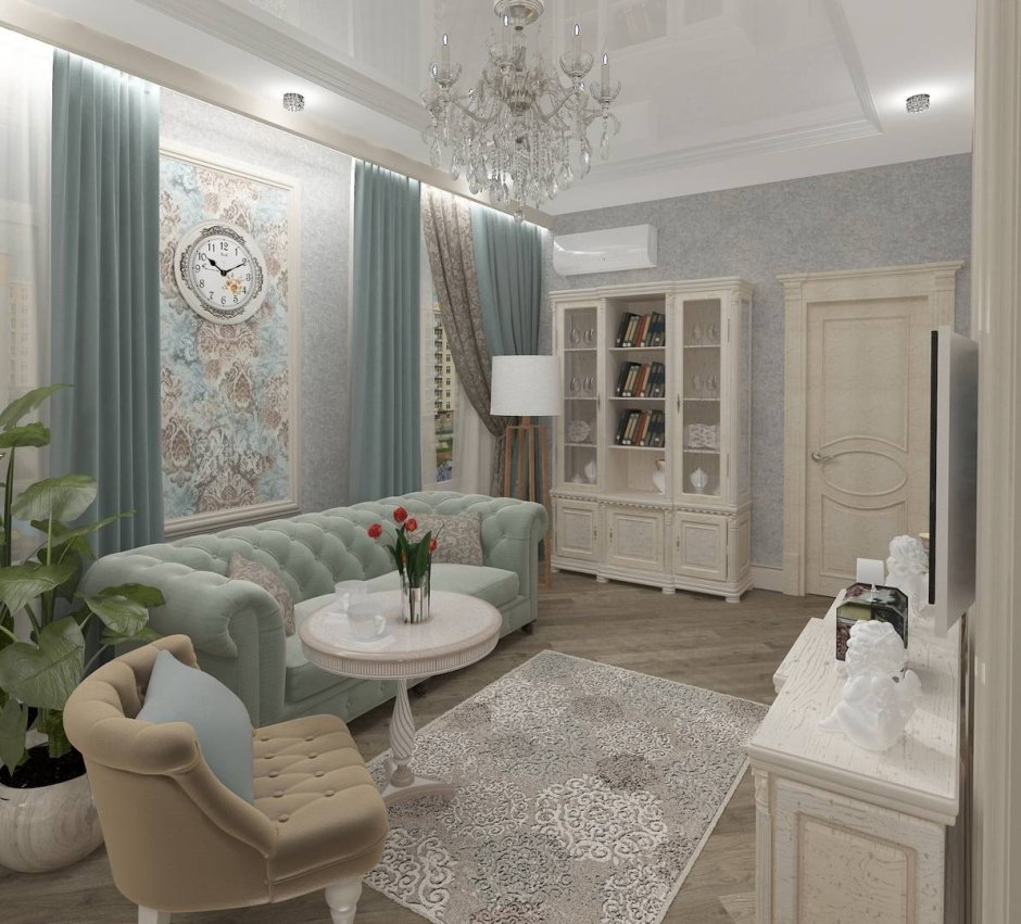 Гостиная Неоклассика 17 кв м