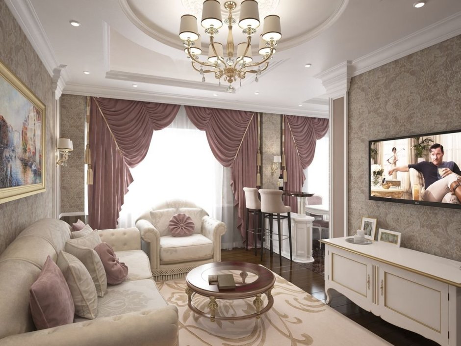 Однокомнатная квартира в классическом стиле