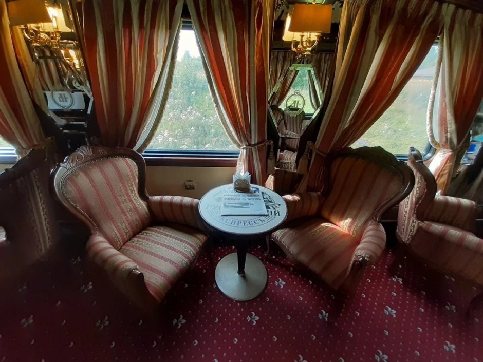 Ретропоезд Рускеала вагон-ресторан