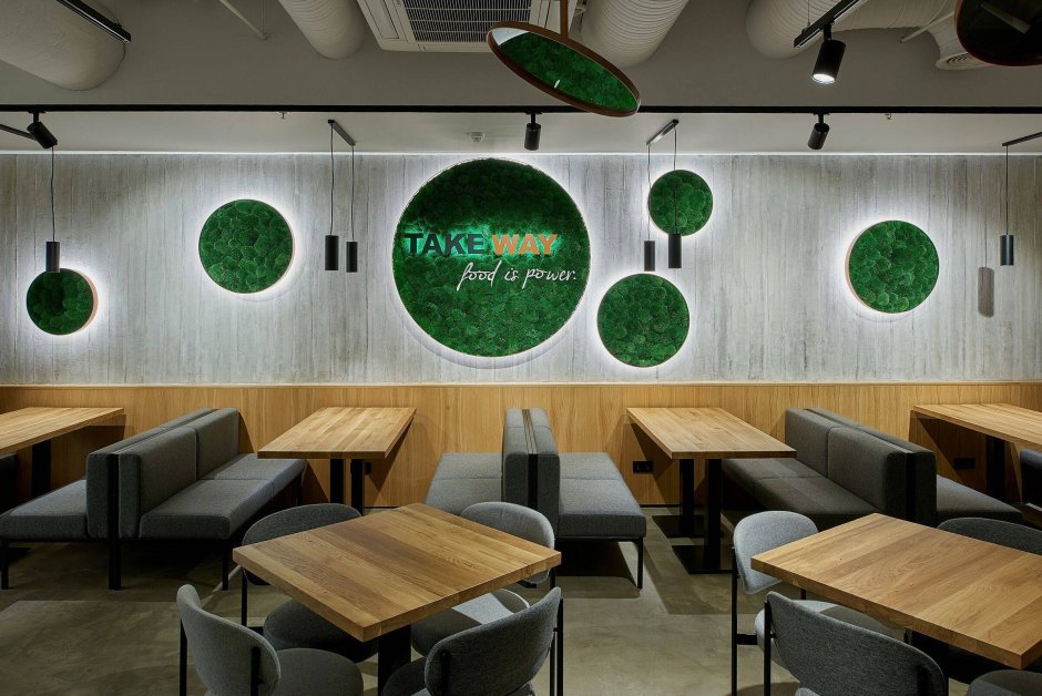 Интерьер кафе здорового питания