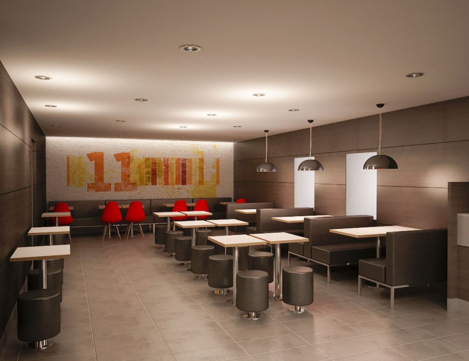 Интерьер фаст фуд кафе