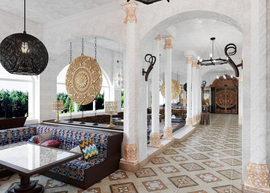 Интерьер Чайханы в Восточном стиле